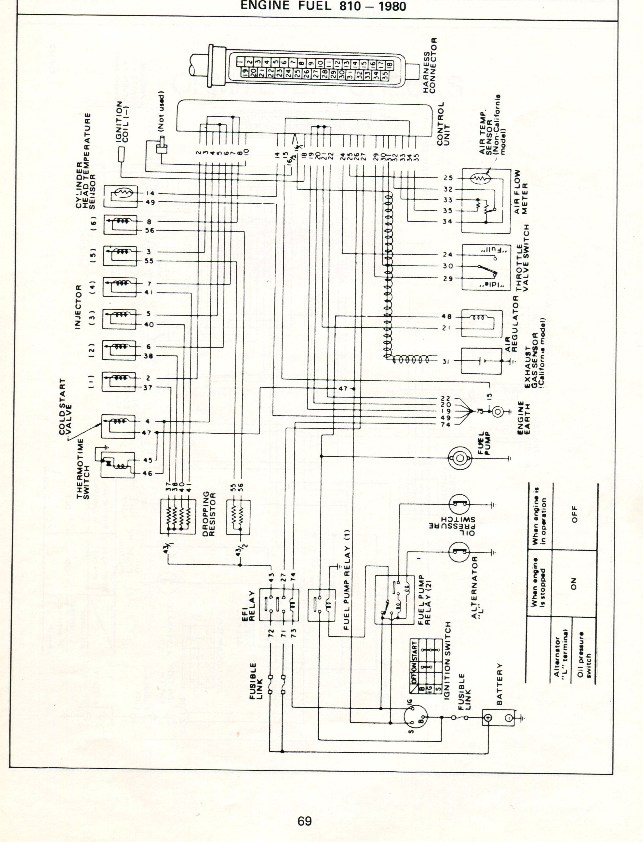 Datsun Electronic Fuel Injection - Wiring Diagrams